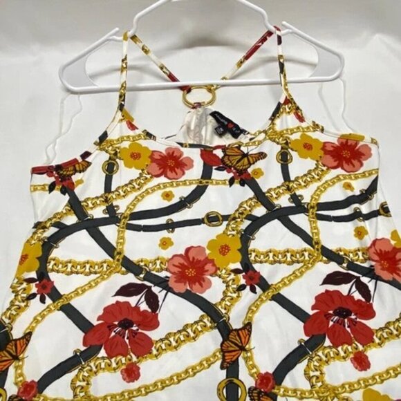 Absolutely Love It! Women's 1X Halter Strappy Bodycon Dress White Floral NWT - Picture 3 of 7